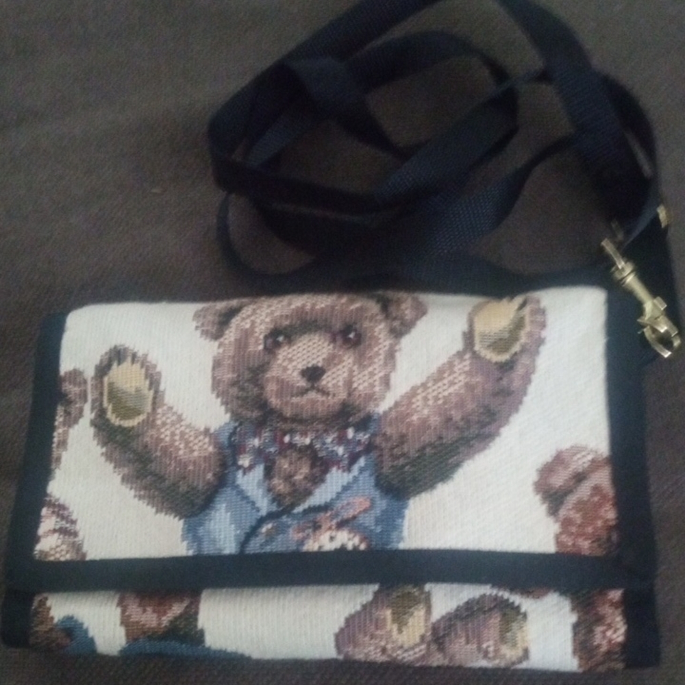 Teddy Bear Tapestry Crossbody Bag Danny K Beverly Hills